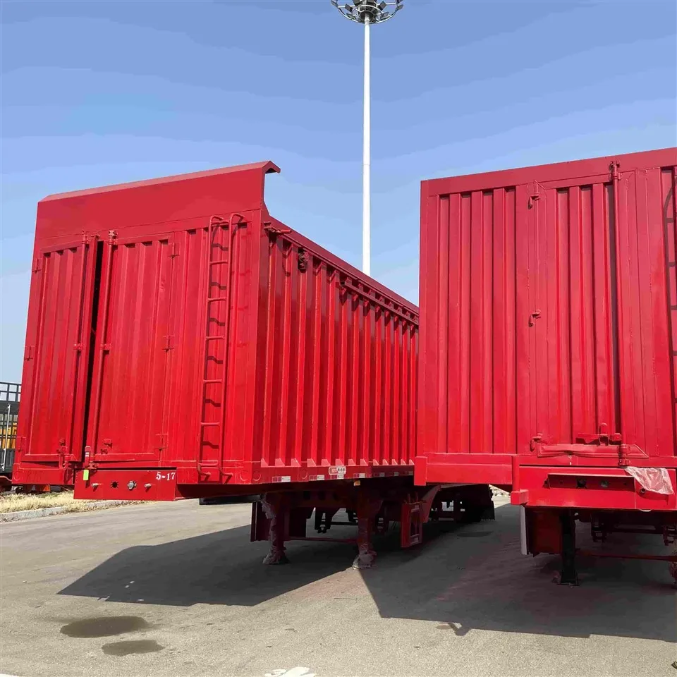 Machin trelè 40ft 53ft ki fèmen bwat van kalite semi trelè